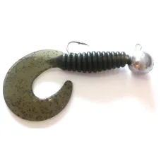 Shad Grub 7 cm Preto