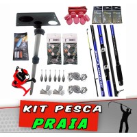 Kit Pesca Praia 89 itens
