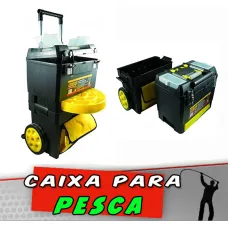 Caixa Pesca Dupla c/ Rodas