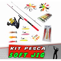 Kit Pesca Jig 37 itens