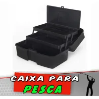 Caixa Pesca 2 Bandejas Preta