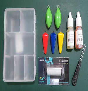 Kit Pesca Praia 9 peças Estojo