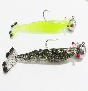 Kit Camarão Articulado 8 cm c/ Jig