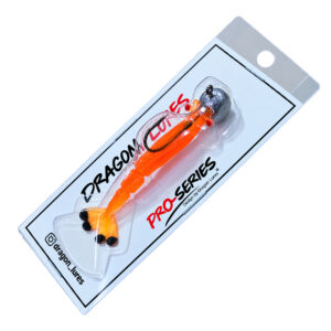 Camarão Articulado 8 cm Laranja Fluor