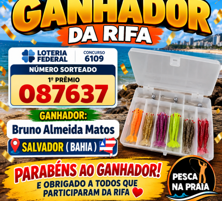 Ganhador da Rifa na Praia