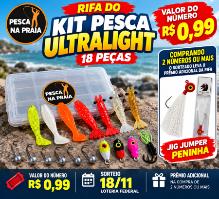 Rifa Kit Pesca Ultralight 18 Peças